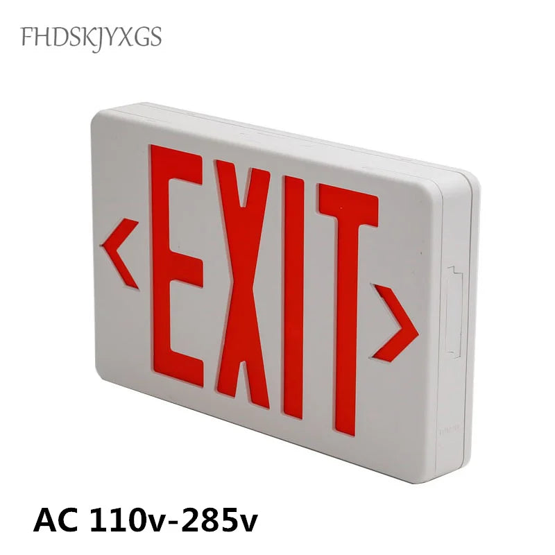 Exit Led Light  Ac110/220V Green Emergency Exit Sign Light Fire Safety Indicator Warning Lamp For Bulb Hotel Mall Public Place