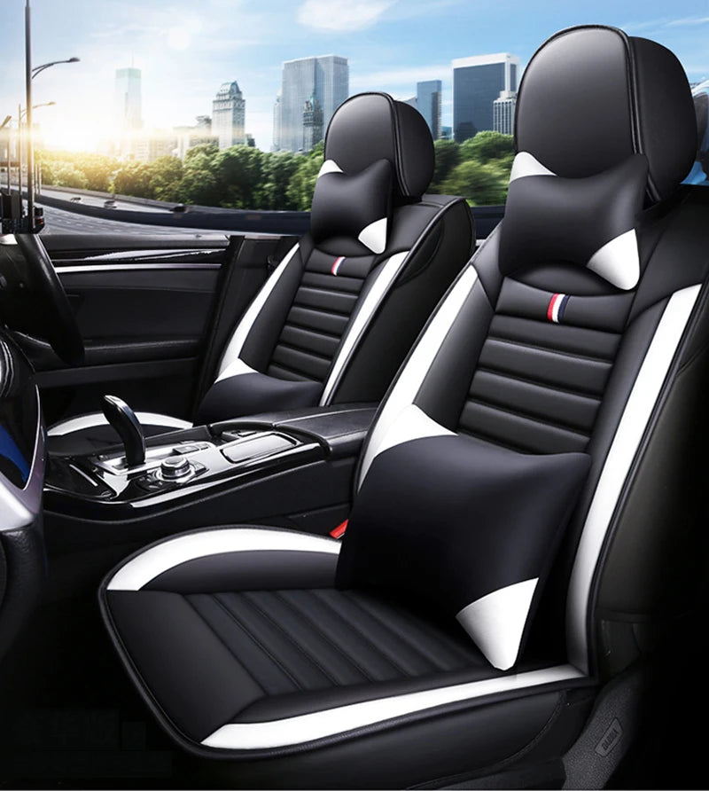 Universal Style Full Coverage Car Seat Cover for Dacia Duster Sandero Renault Clio Fiat Ypsilon Seat Arona Cors Car Accessories