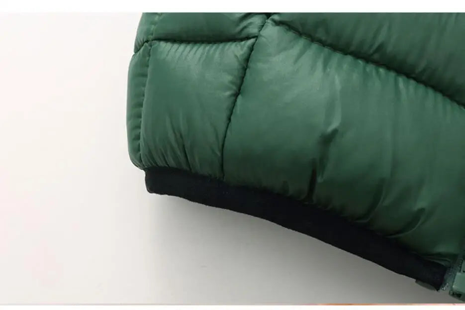 Girls Light Down Cotton Jacket Baby Boys Snowsuit Jackets Autumn Children Clothing 2-8 Years Fashion Kids Hooded Outerwear Coats