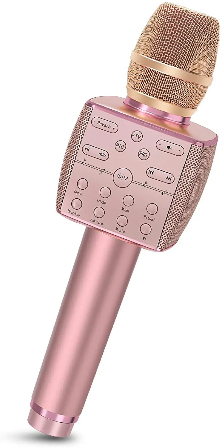 Karaoke Microphone Bluetooth Wireless Professional Dynamic Mic Portable Singing Machine for Home KTV Party Adult/Kid Gift