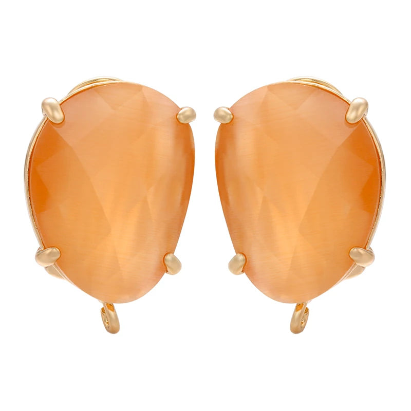 ZHUKOU 16x22mm high quality crystal cobblestone stud earrings for women earrings model:VE66