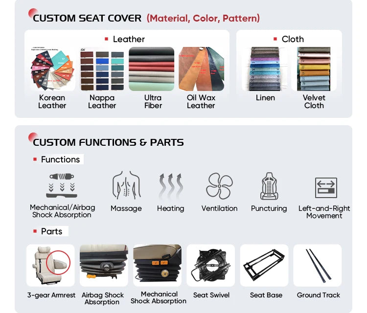Multifunctional Flat Seat Bed for Caravans and RVs Leather Passenger Modified Car Seat Accessory for Campervans
