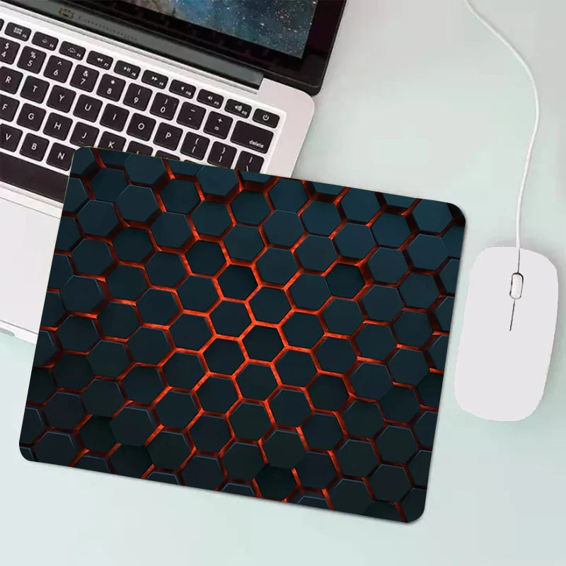 Anime Hexagonal Honeycomb Mouse Pad Gaming Accessories Gabinete PC Gamer Computer Keyboard Desk Mat Rubber Laptop Small Mousepad