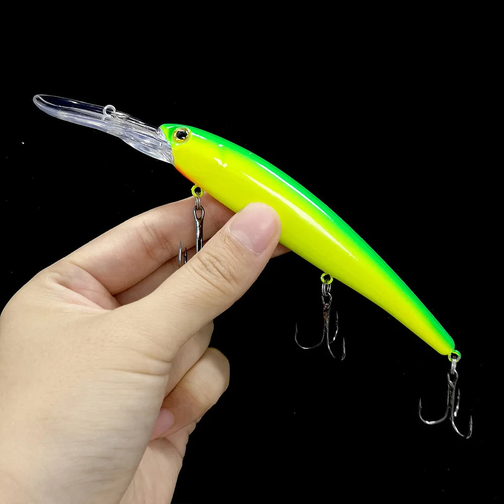 1pcs 16cm 20g Deep Diving Large Minnow Wobbler Lure Artificial Hard Bait Crankbait Bass Pike Perch Walleye Fishing Tackle