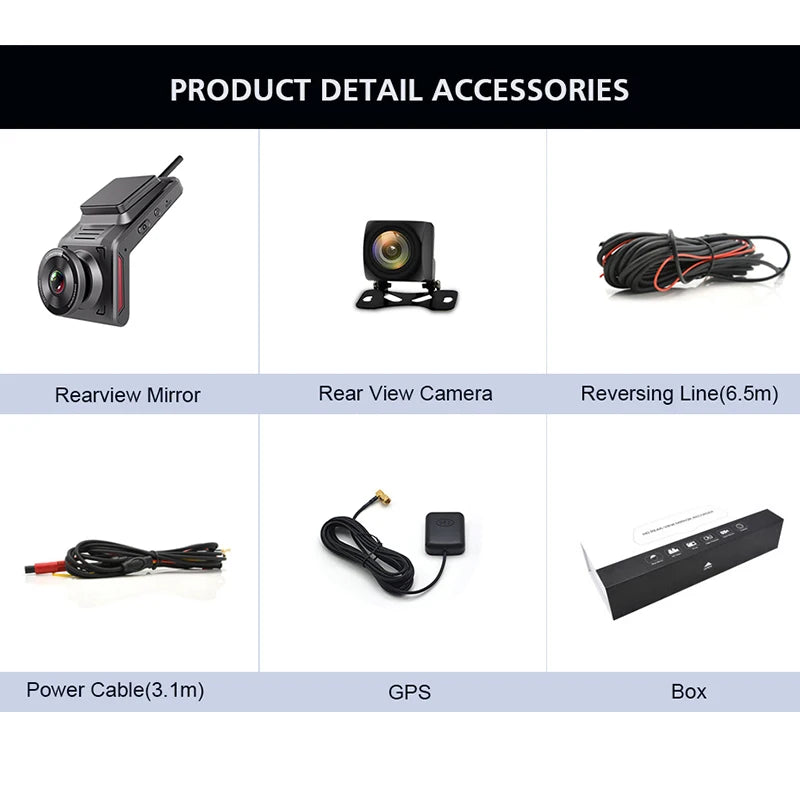 Factory 4G Car DVR with Night Vision GPS Navigation Dual Dash Cam 1080P Resolution IPS Screen RAM Make 1-Year Warranty