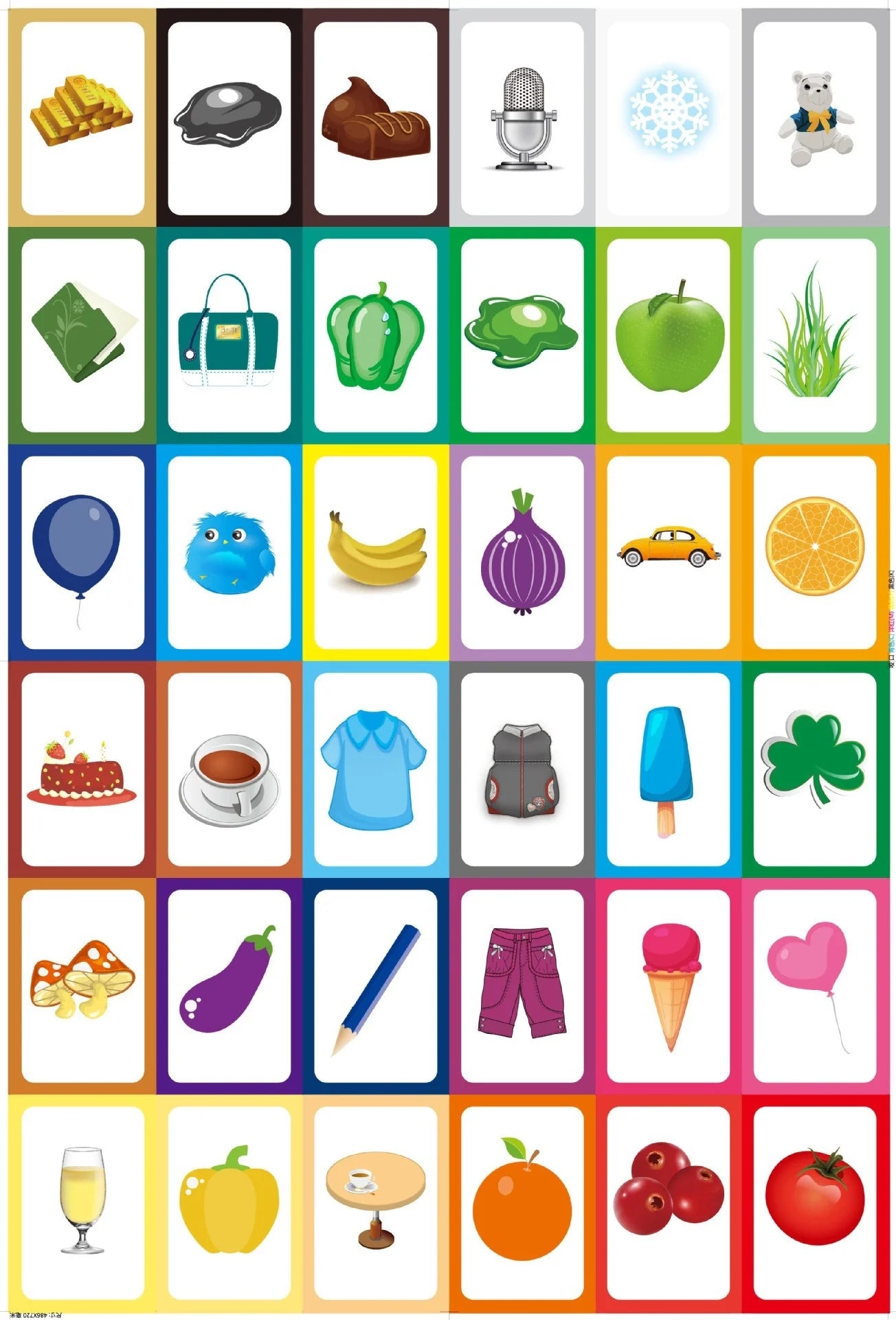 36Pcs Kids Cognition Card Shape Animal Color Teaching Baby English Learning Word Card Education Toys Montessori Material Gift