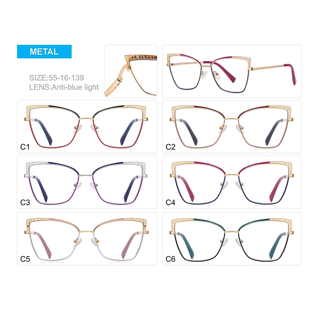 Superhot Eyewear 36370 Fashion 2023 Women Cat Eye Blue Light Blocking Reading Glasses