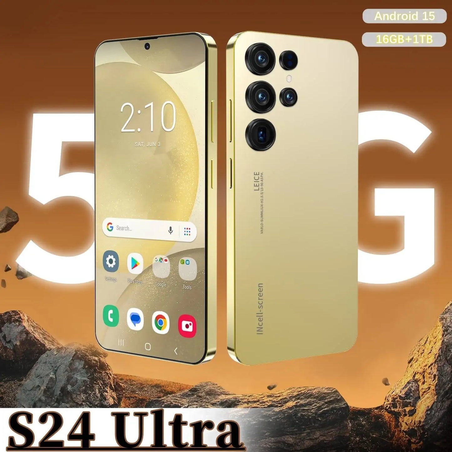 Value Deal Smartphones S24 Ultra Portable Phones MTK HD LTE French/Spanish/English Support 24-Hour Fast Shipping