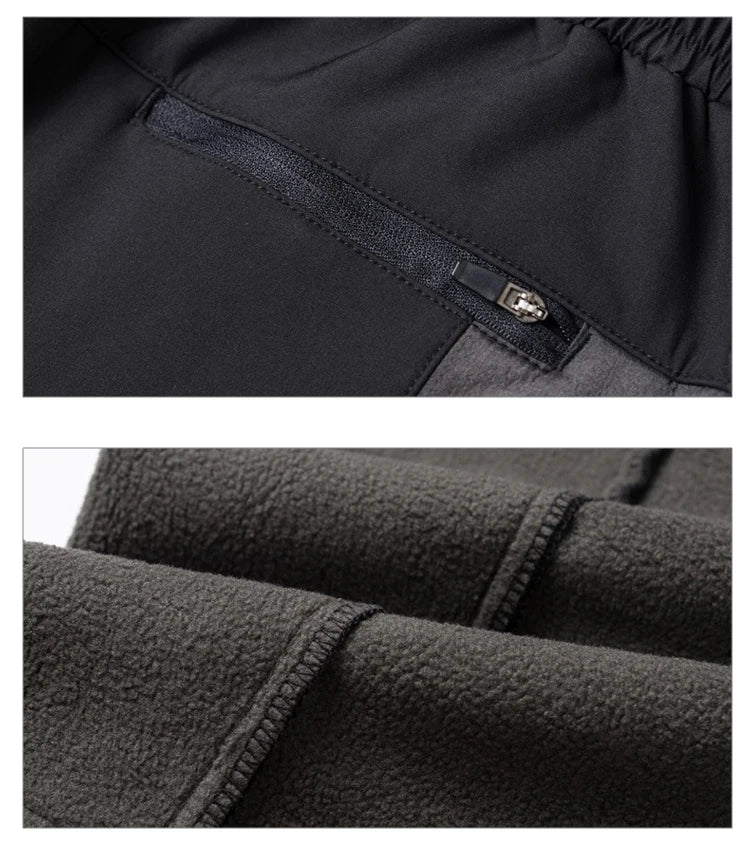 QUESHARK Men Women Thicked Warm Fleece Cycling Pants Windproof Waterproof  MTB Road Bike Bicycle Camping Trekking Trousers