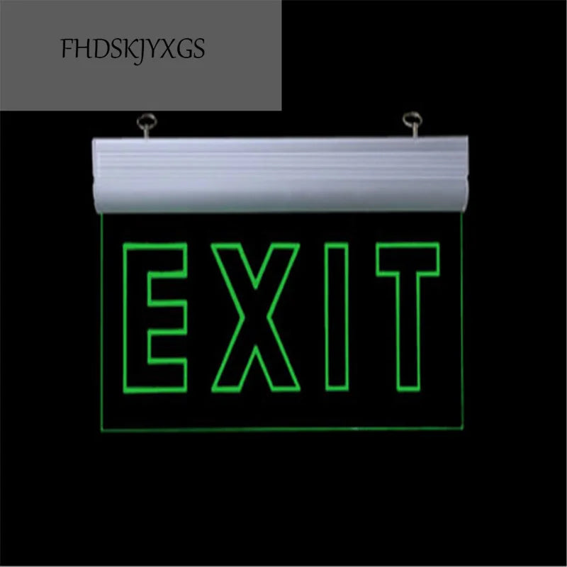 Exit Led Light  Ac110/220V Green Emergency Exit Sign Light Fire Safety Indicator Warning Lamp For Bulb Hotel Mall Public Place