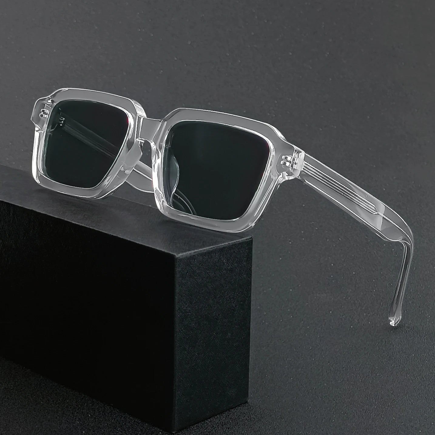 HBK Classic Retro Round Polarized Sunglasses for Women Men Acetate Frame Tac Lens Stylish Luxury Street Snap Travel Fashion