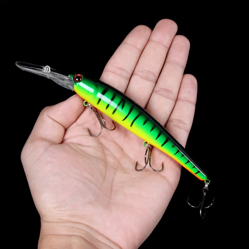 1pcs 16cm 20g Deep Diving Large Minnow Wobbler Lure Artificial Hard Bait Crankbait Bass Pike Perch Walleye Fishing Tackle