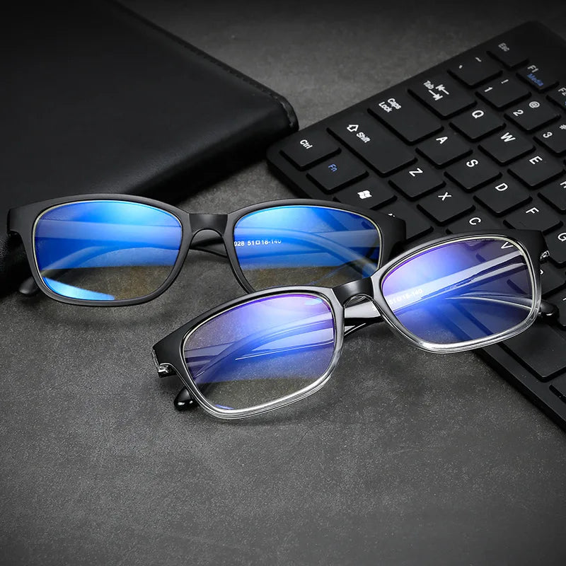 Private Label Fashion square Black Women Men Oem Computer Gaming Glasses Anti Blue Light Blocking Glasses 2025