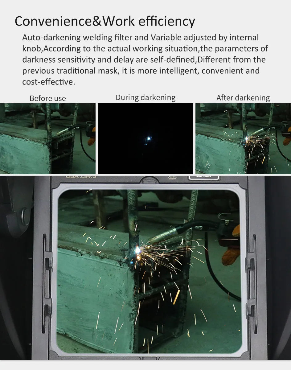 Big View Filter Welding Helmet Mask Goggles 1112 Welder Cap Large Windows 1/30000s Auto Darkening Welding Helmet mascara soldar