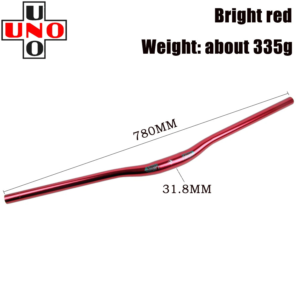 UNO Bicycle Ultra Light Color  Handlebars 31.8 Caliber Bright 740 / 780mm Mountain Bicyle Handle Horizontal Modification