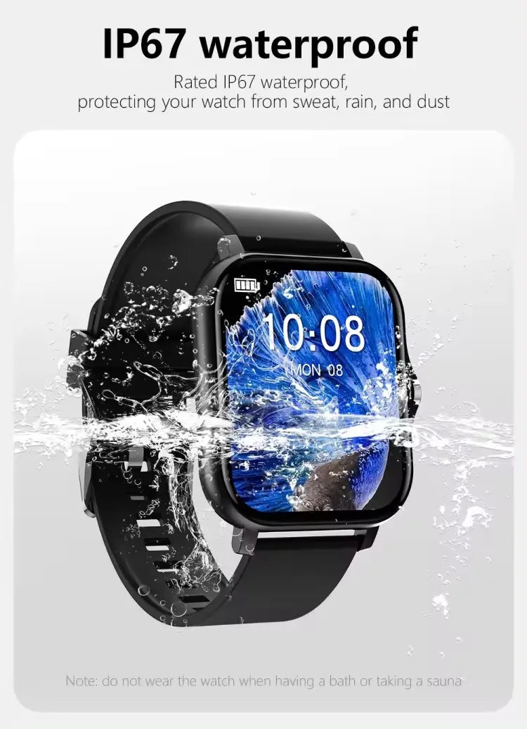 Y13 C20 PRO Waterproof BT Call Customize Watch Hot Selling Rectangle Fashion Smartwatch Face Relojes Smart Watch 2025