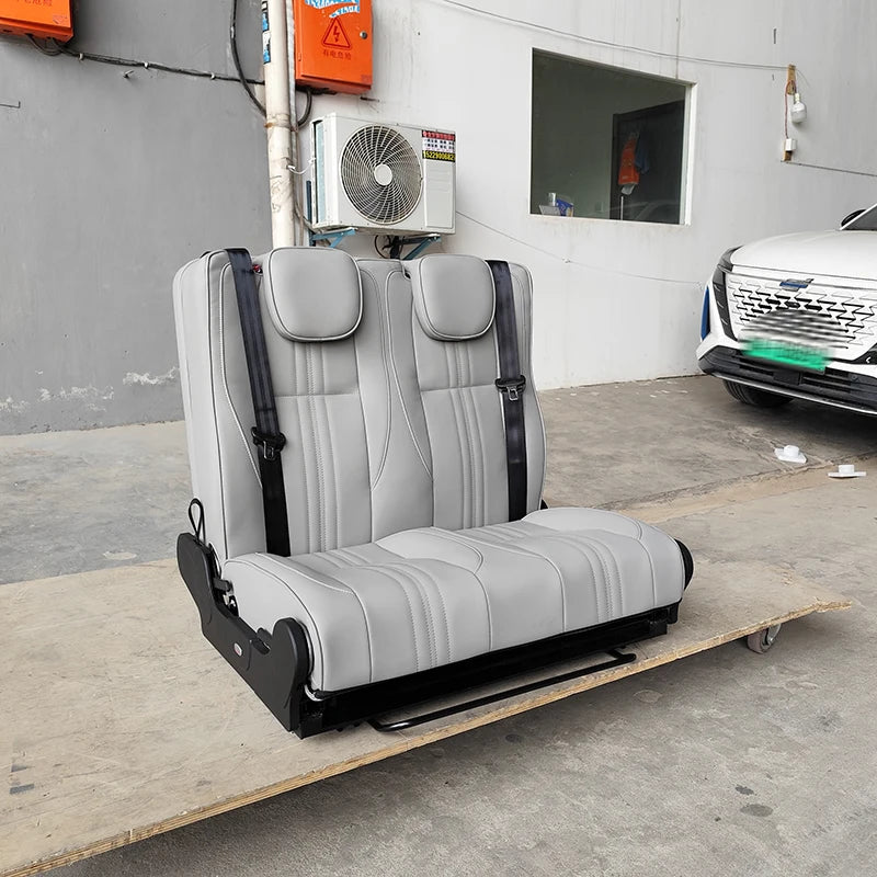 Multifunctional Flat Seat Bed for Caravans and RVs Leather Passenger Modified Car Seat Accessory for Campervans