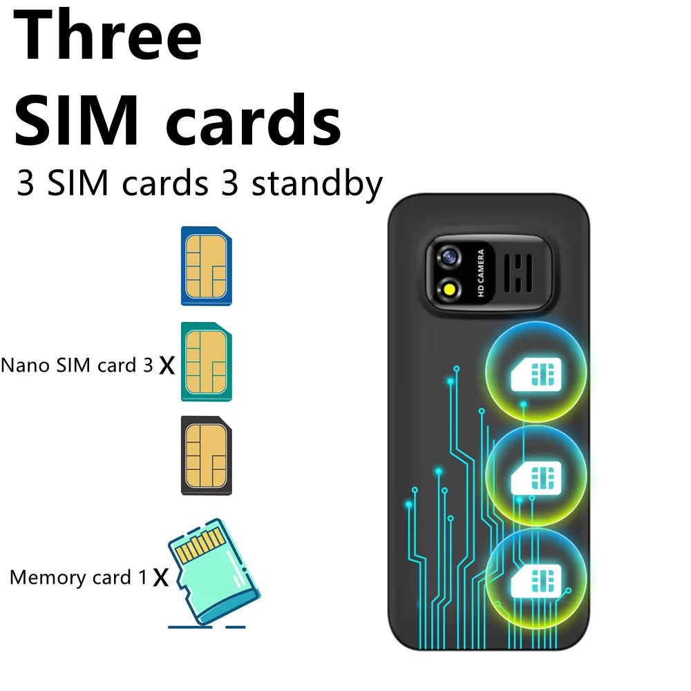 SERVO BM5310 Mini Mobile Phone 3 SIM Standby Speed Dial Call Recorder Magic Voice Bluetooth Dialer FM 2G Super Small Cellphones