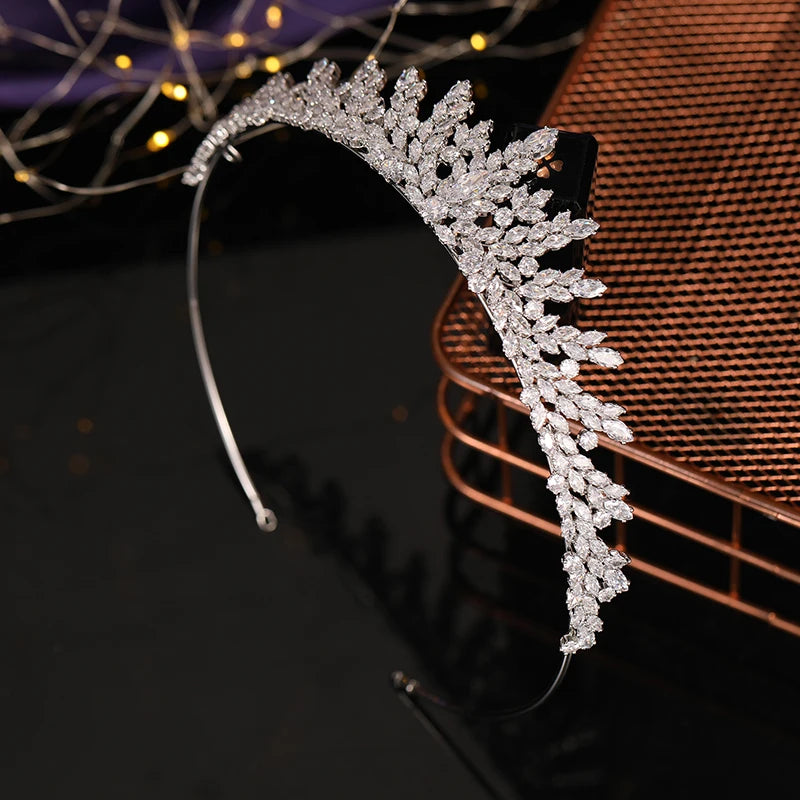 Handmade Delicate Tiara Women Hairband Headdress Crystal Bridal Hair Vine Crown Wedding Hair Accessories AA BC6965