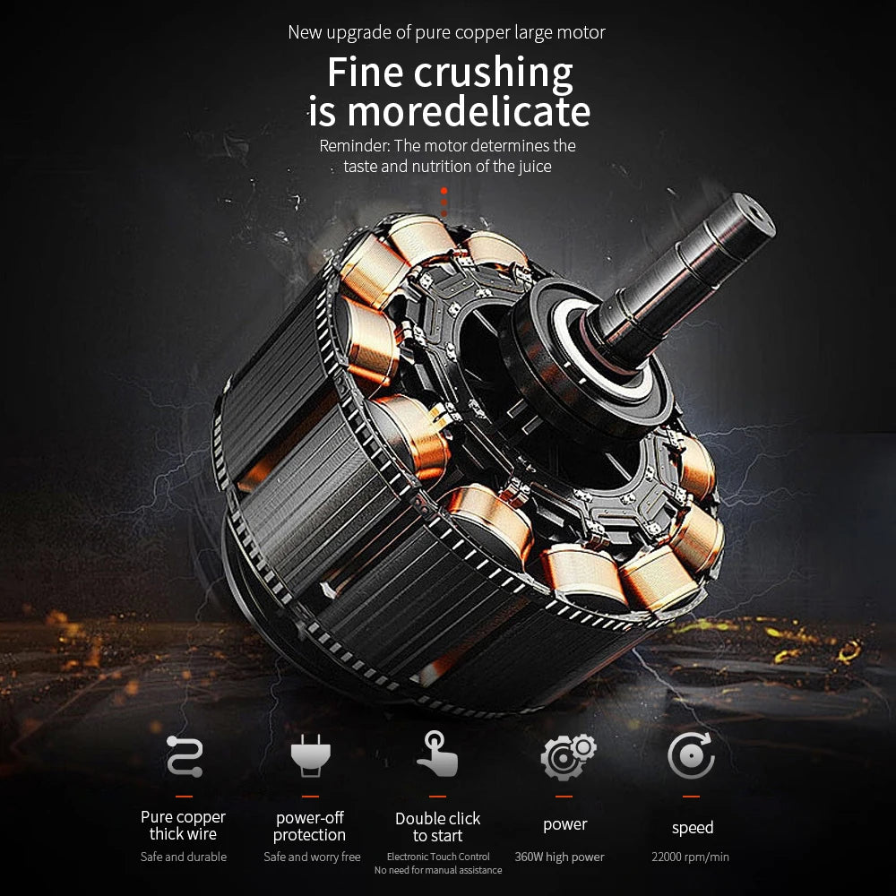 Ligkevan Hot Sale Good Quality Fruit Juice Blender Portable Electric Vacuum Blender Rechargeable 650ml Automatic Fruit Juicer