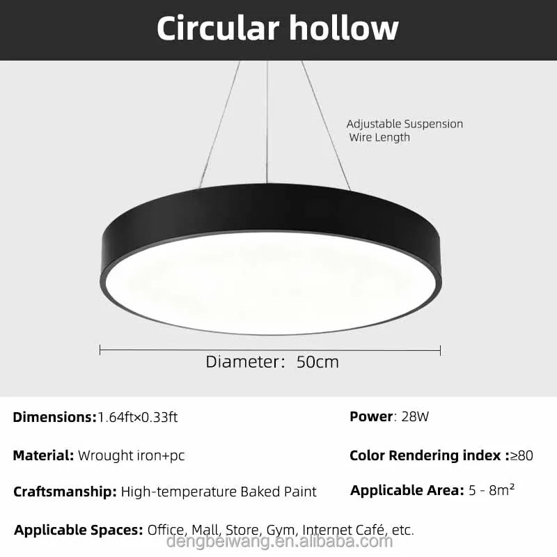 Nordic Ceiling Lighting Chandelier Dimmable LED Linear Light Adjustable Height Hanging Lamp Hot Sale Commercial