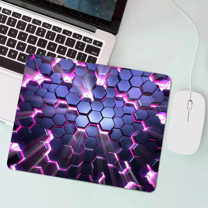Anime Hexagonal Honeycomb Mouse Pad Gaming Accessories Gabinete PC Gamer Computer Keyboard Desk Mat Rubber Laptop Small Mousepad