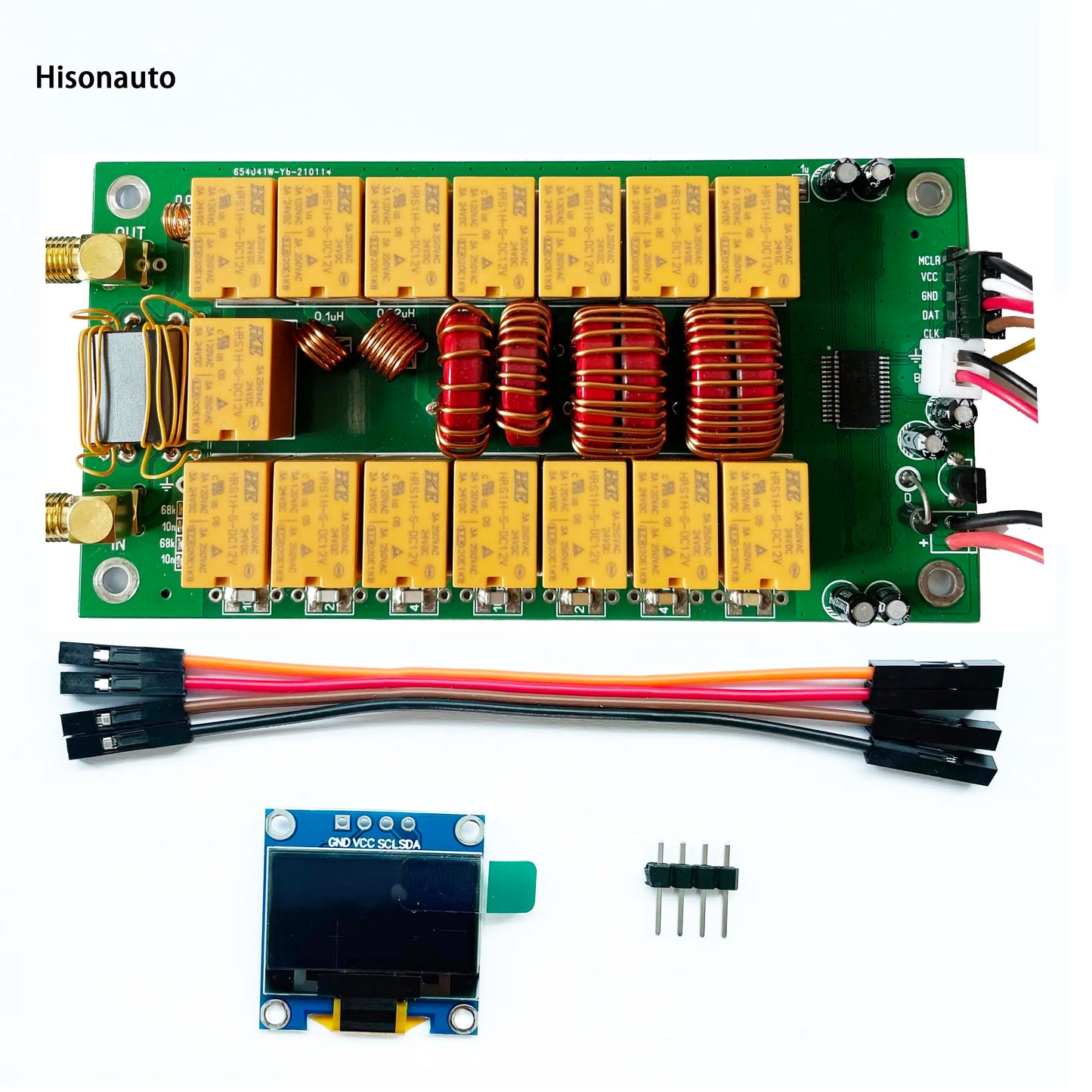 Hisonauto ATU-100 atu 100 DIY Kits 1.8-50MHz Automatic Antenna Tuner by N7DDC With OLED Firmware Programmed