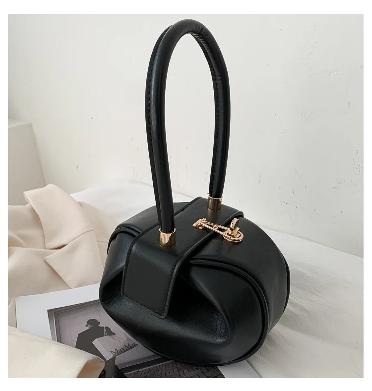 Bowling Spherical Women's Handbag Luxury Brand Designer Hobos Bag Fashion Mini Round Shoulder Bags PU Leather Female Purse