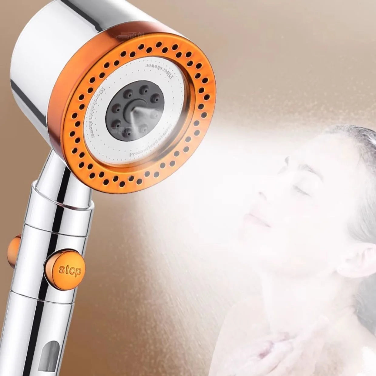 New Model Handheld Showerhead with Spray Nozzle Pressurized Filtered Skin-Friendly Chlorine Removal Household Shower Head