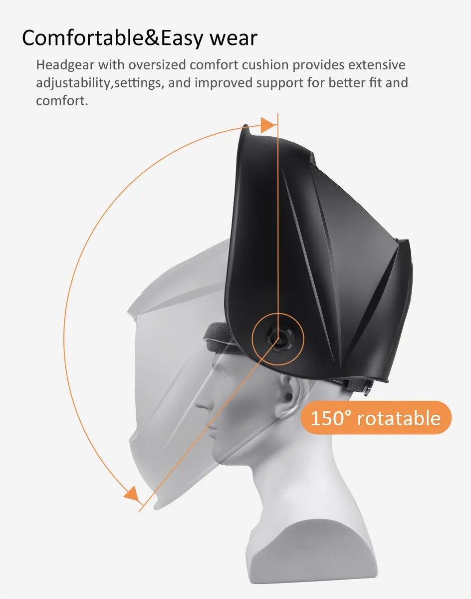 Big View Filter Welding Helmet Mask Goggles 1112 Welder Cap Large Windows 1/30000s Auto Darkening Welding Helmet mascara soldar