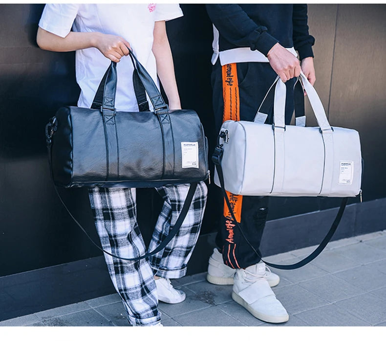 Gym Bag Leather Sports Bags Big Big Men Training Tas for Shoes Lady Fitness Yoga Travel Luggage Shoulder Sac De Sport travel bag