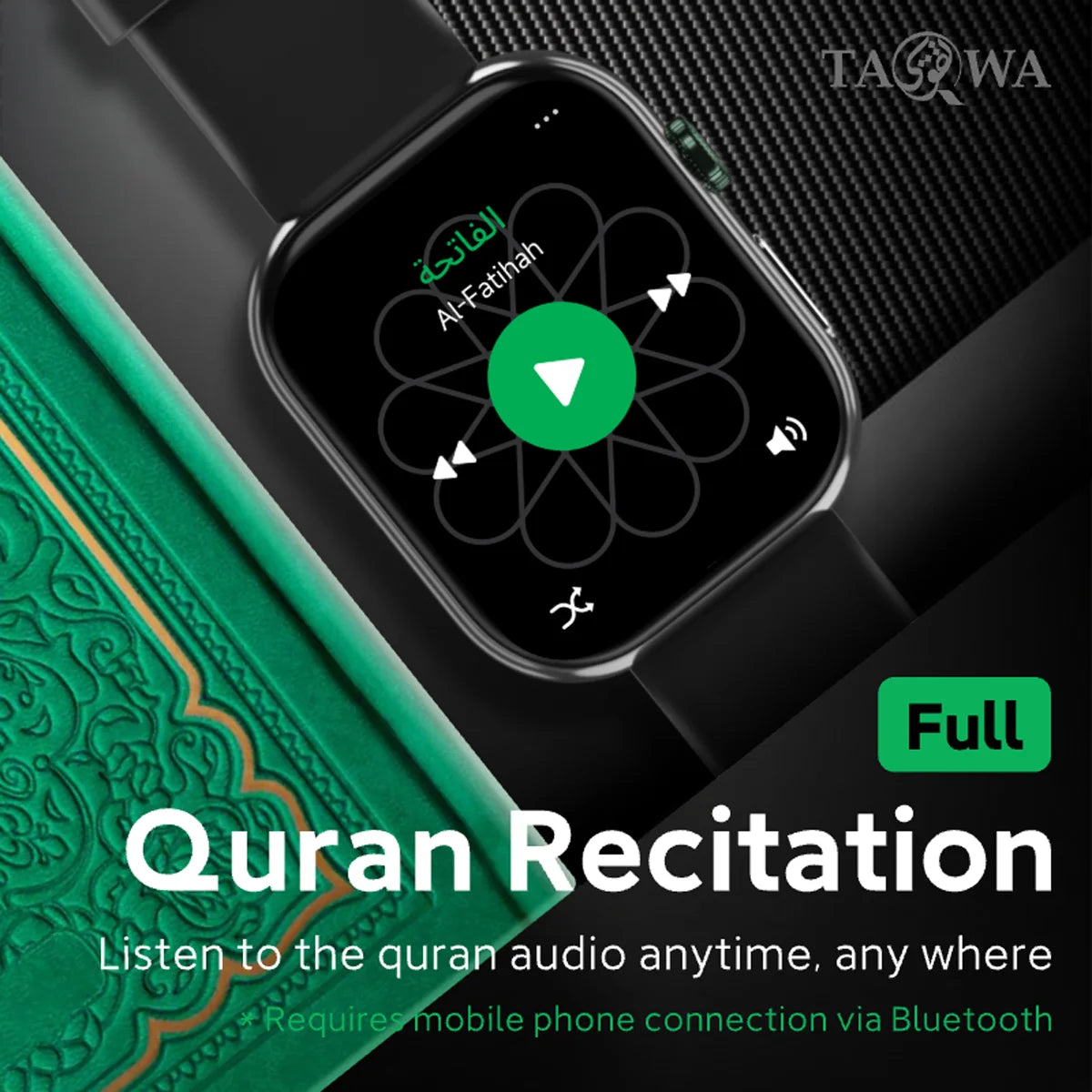 TAQWA Quran SMART WATCH 100+ Sports Modes Fitness Tracker Watch Muslim Smart Watch Electronic Muslim Rosary