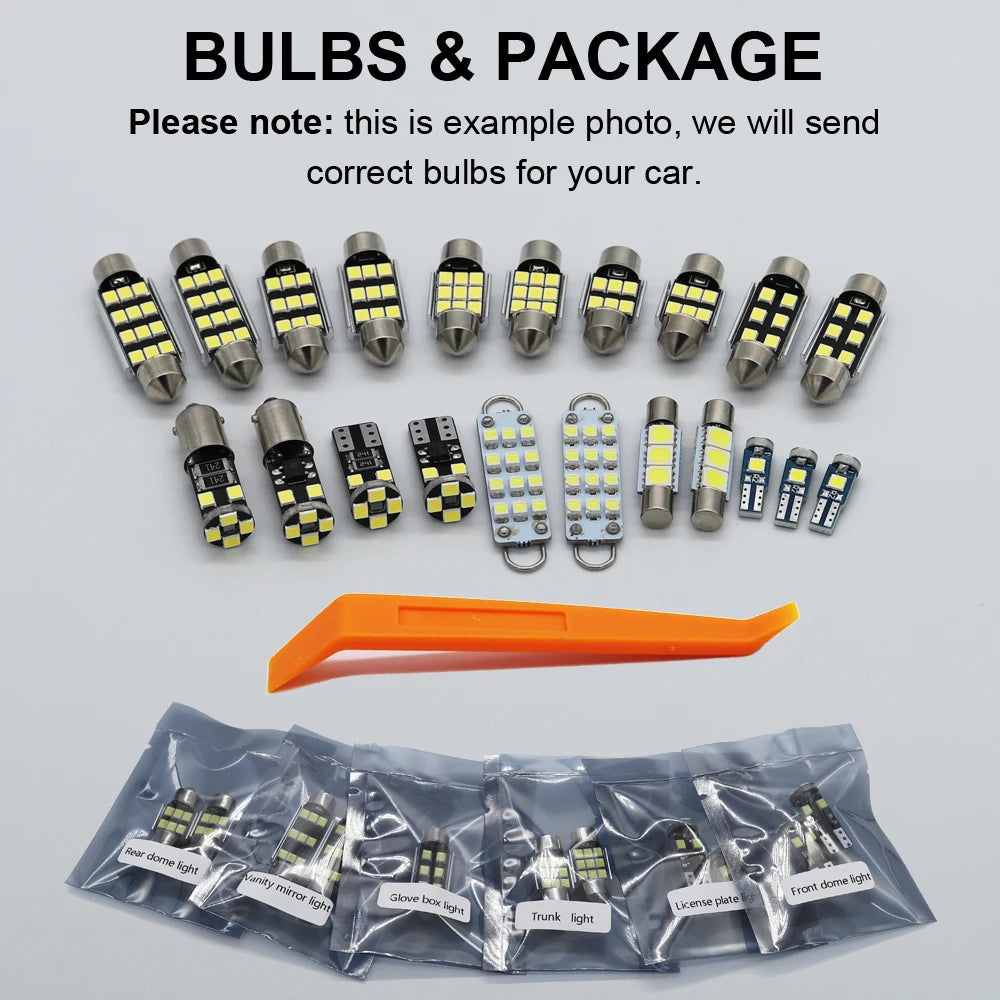 10Pcs Canbus LED Interior Light Bulb Kit For VW Volkswagen Golf 3 MK3 MKIII III 1991 1992 1993 1994 1995 1996 1997 1998 Car Lamp