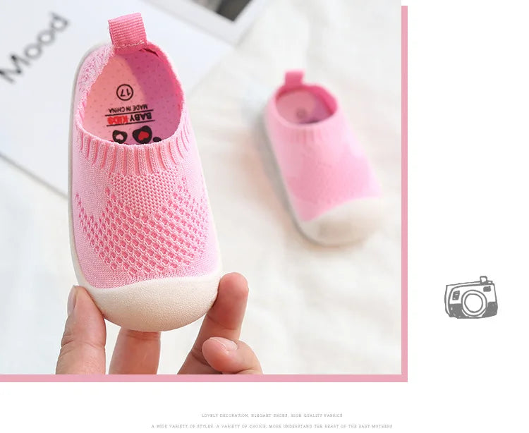 Kid Baby First Walkers Shoes Breathable Infant Toddler Shoes Girls Boy Casual Mesh Shoes Soft Bottom Comfortable Non-slip Shoes