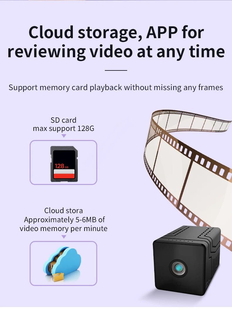 Hot Sales Mini WiFi Camera for Home Security 4MP HD Indoor Camera with Cloud & Memory Card Storage 101° Wide Angle Night Vision