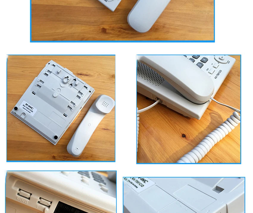 Desktop Corded Telephone, Wired Landline Phone for Home/Hotel/Office, Handsfree, with Blue Backlit, Caller ID, in English