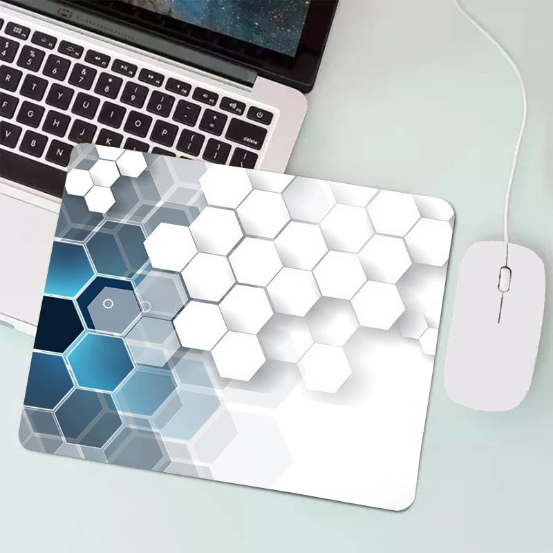 Anime Hexagonal Honeycomb Mouse Pad Gaming Accessories Gabinete PC Gamer Computer Keyboard Desk Mat Rubber Laptop Small Mousepad