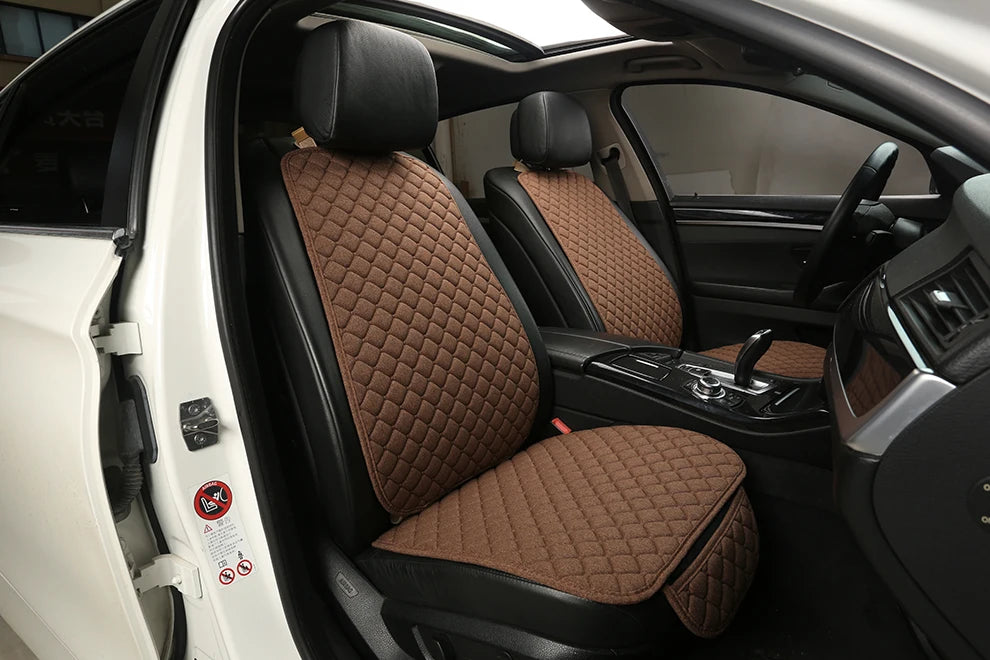 Linen Car Seat Cover Seat Universal Cushion for FORD Fiesta Fusion Mondeo Taurus Mustang Territory Kuga F-150 CAR Accessories