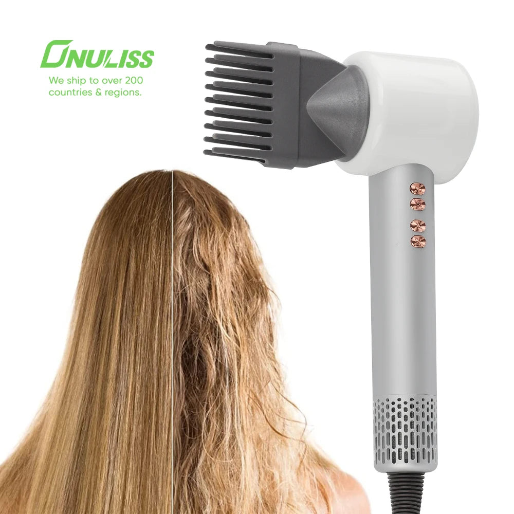 Portable 5 in 1 Hair Dryer & Straightener Professional Negative Ion Wireless Blow Dryer with Diffuser for Outdoor Hotel Use