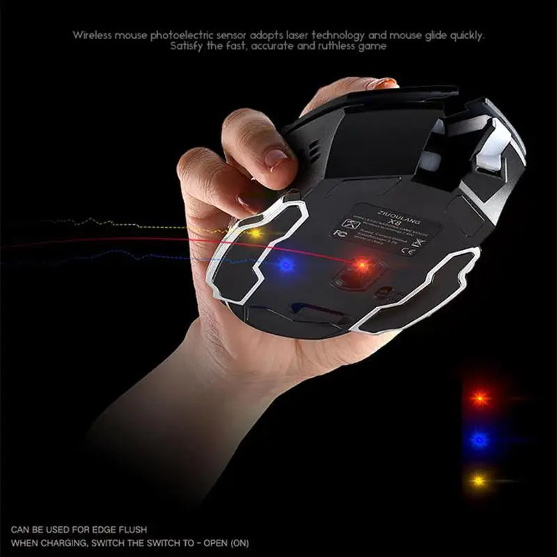 Rechargeable X8 Wireless Silent LED Backlit USB Optical Ergonomic Gaming Mouse Usb Mouse