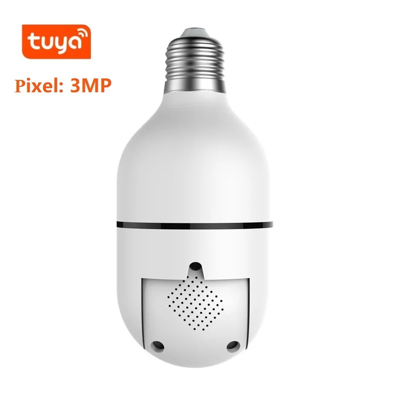 Tuya Smart Hot Sale 3MP HD Surveillance Camera 355 Degree Light Bulb with WiFi Indoor Outdoor Security Bulb
