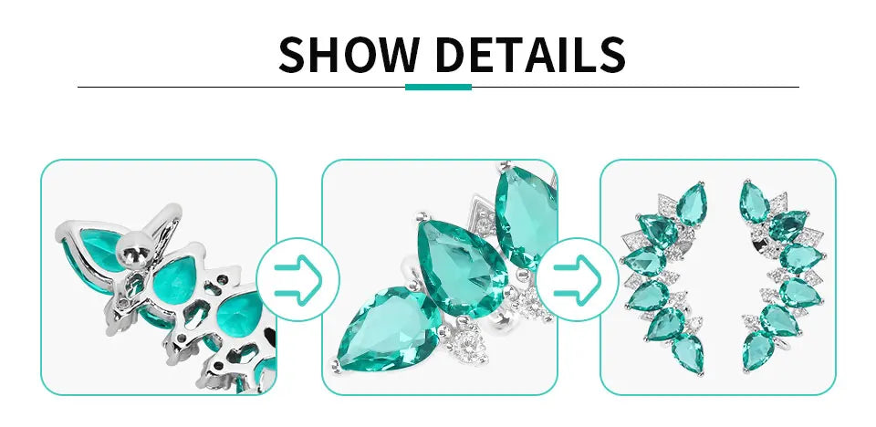 KOSE Retro Ethnic Crystal Earrings Breastplate Cartilage Ladies Earrings Fashion Jewelry Party Daily Clothing Accessories