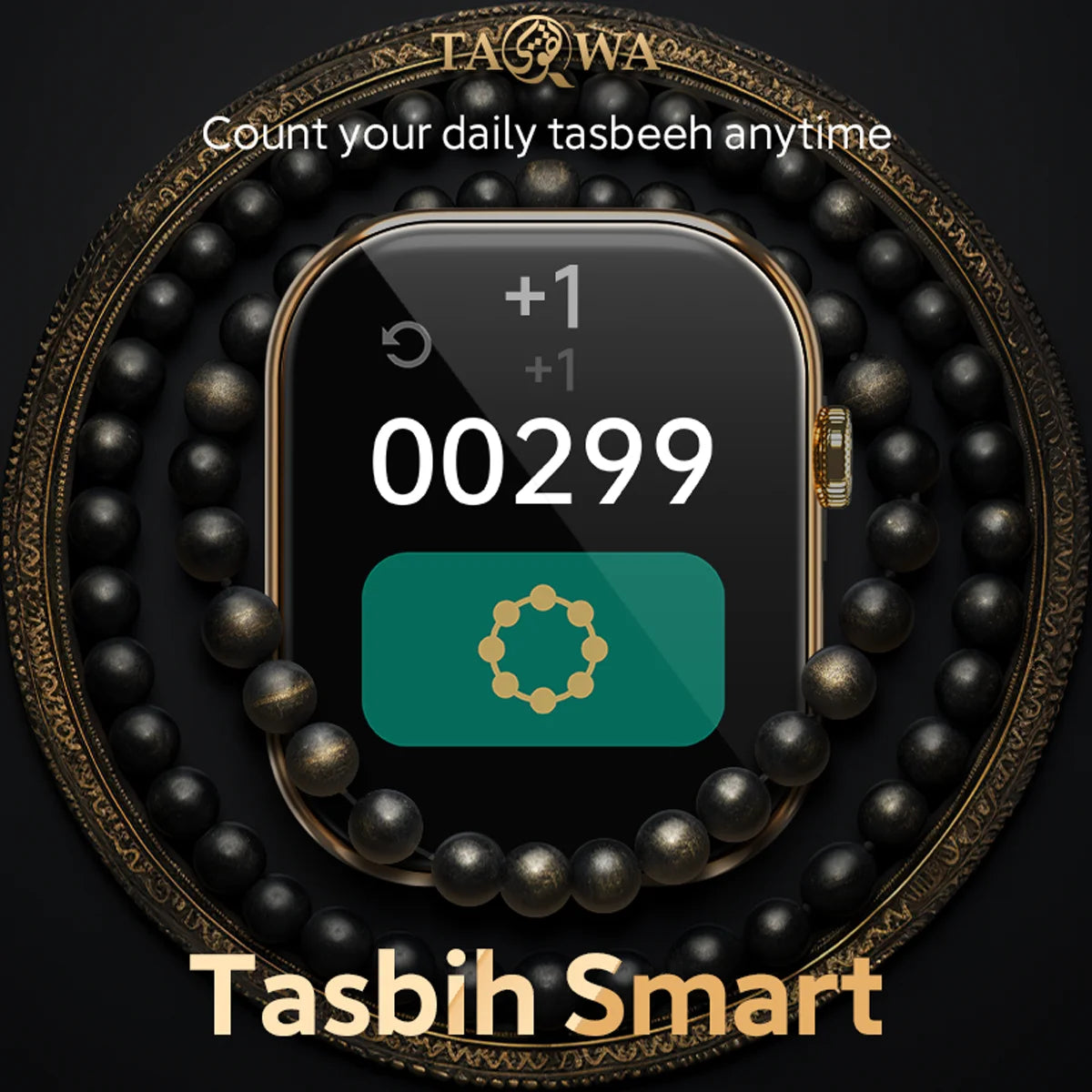 TAQWA Quran SMART WATCH 100+ Sports Modes Fitness Tracker Watch Muslim Smart Watch Electronic Muslim Rosary