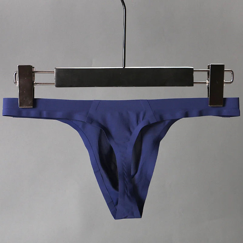 Mens Thong Sexy Silk seamless Underwear Briefs Bikini G-string Thong Tanga Gay Underwear Thongs for Man T-back GX-16