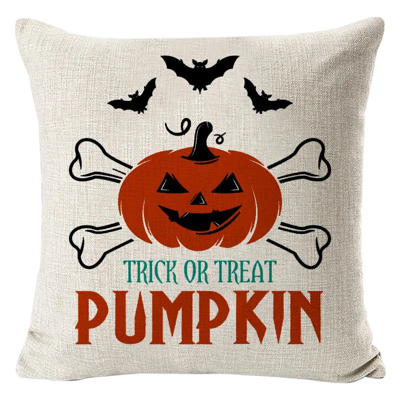 New Arrival Halloween Digital Print Cushion Cover Holiday Home Decoration Pillow Nordic Style Pillow Cover