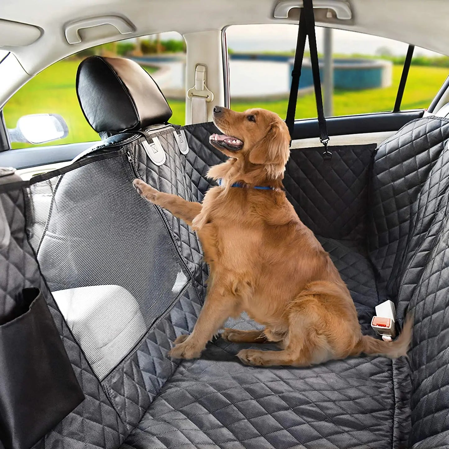 Dog Car Seat Cover Mattresses Waterproof Pet Transport Puppy Carrier Car Backseat Protector Mat Car Hammock For Small Large Dogs