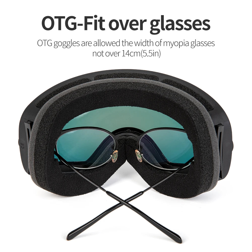 COPOZZ Brand Ski Goggles Men Women Snowboard Goggles Glasses For Skiing UV400 Protection Skiing Snow Glasses Anti-Fog Ski Mask