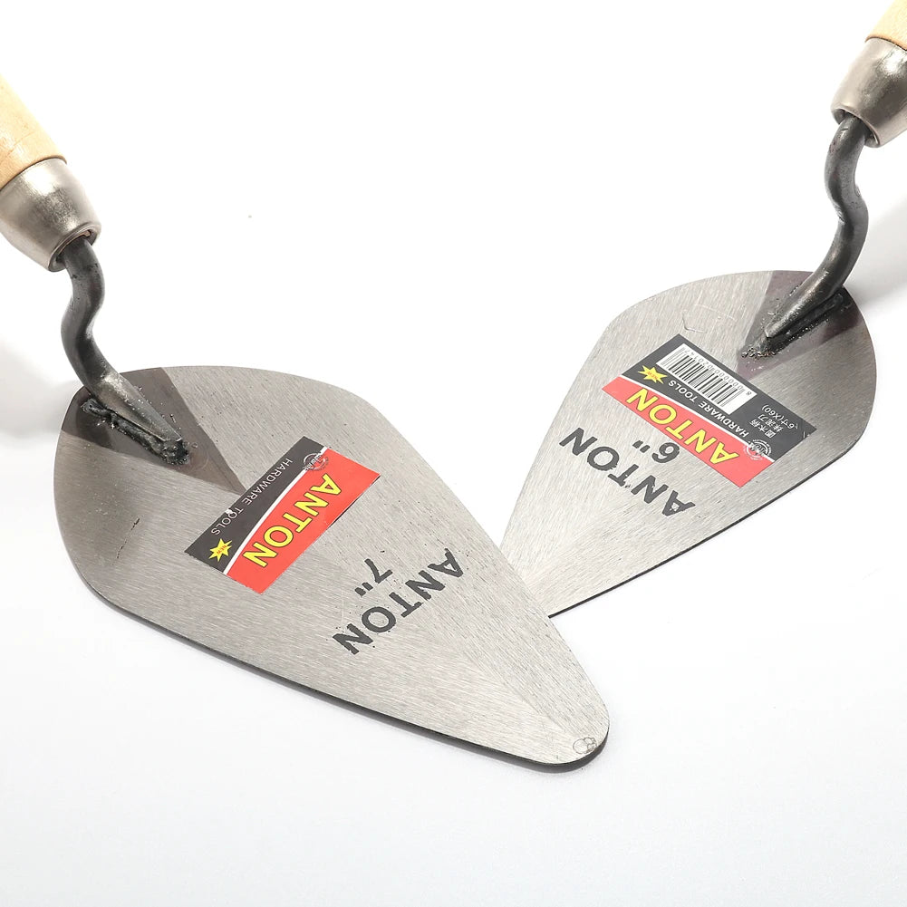 6/7 inch Construction Tools Putty Knife Brick Trowel Laying Carbon Steel Blade Pointing Plaster Tool Carbon Steel For Tiling