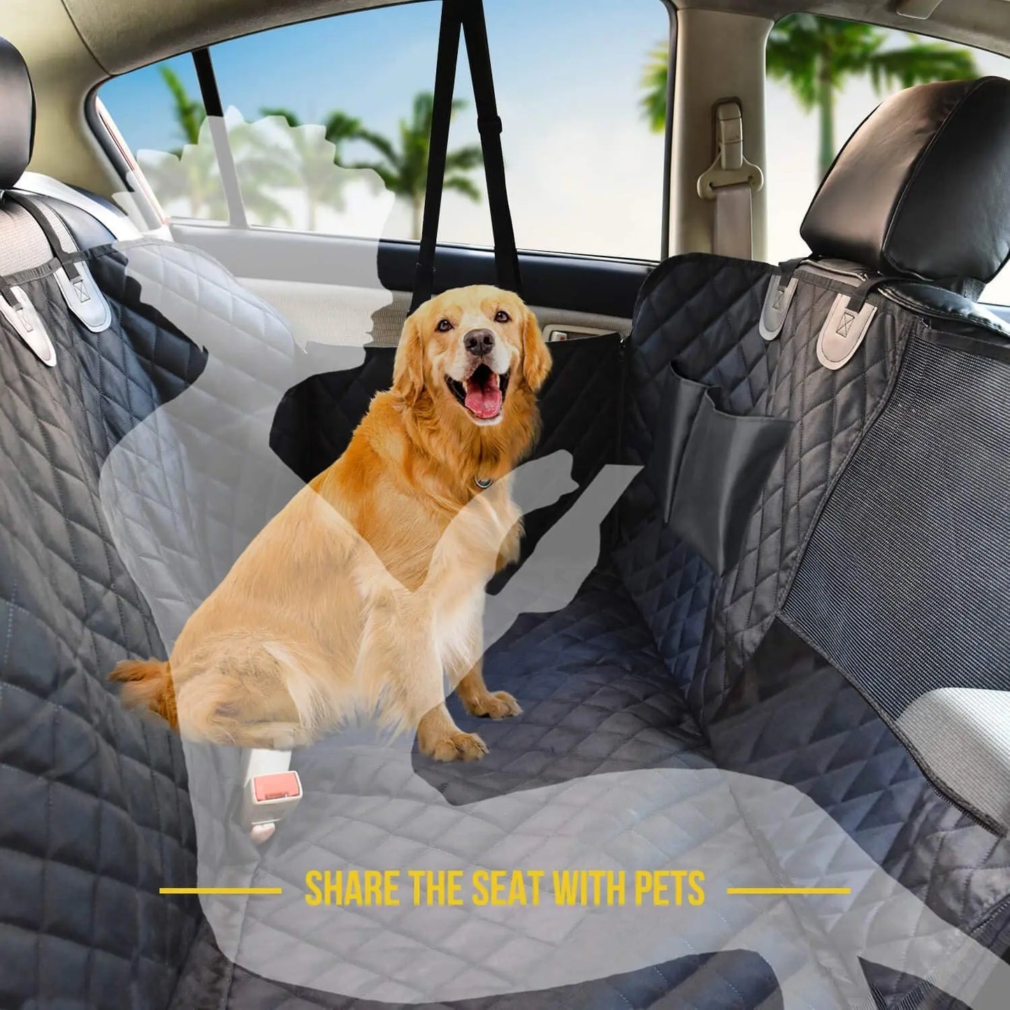 Dog Car Seat Cover Mattresses Waterproof Pet Transport Puppy Carrier Car Backseat Protector Mat Car Hammock For Small Large Dogs