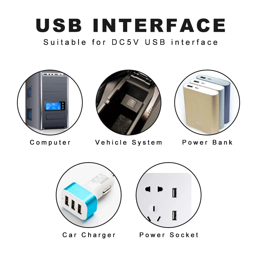 DC5V RGB USB Mini LED Night Light Portable 7 Colors Atmosphere Lamps USB Colorful Lights With Button Switch Light Color Control